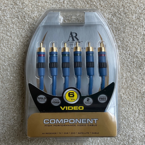 ACOUSTIC Research Performance Series 6 ft. Component Video Cable RCA AP0901 NEW - Picture 1 of 3